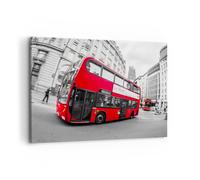 Quadro su Tela 100x70cm Bus Londra viaggio turismo Stampe Immagini Quadri Murale