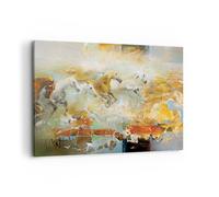 Quadro su Tela 100x70cm Cavalli Galoppo Stampe Immagini Quadri Murale