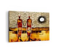 Quadro su Tela 100x70cm Coppia africa deserto folklore Stampe Immagini Murale