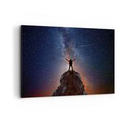 Quadro su Tela 100x70cm Cosmo scala uomo Stampe Immagini Quadri Moderni Murale