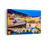Quadro su Tela 100x70cm Croazia Dubrovnik centro storico fortezza Stampe Murale