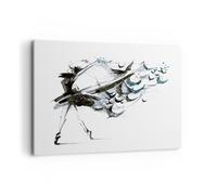 Quadro su Tela 100x70cm Dance donna il balletto l'attività Stampe Murale