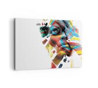 Quadro su Tela 100x70cm Dipinto Viso Moderno Stampe Immagini Quadri Murale