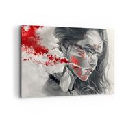 Quadro su Tela 100x70cm donna faccia arte Stampe Immagini Quadri Moderni Murale