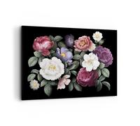 Quadro su Tela 100x70cm Fiori Bouquet Composizione Stampe Immagini Quadri Murale