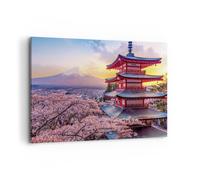 Quadro su Tela 100x70cm Stampe da Parete Fuji Choreito Pagoda Grandi Decorazione Murale Camera da Letto Cucina 1 pezzo Quadri Moderni Soggiorno Grafica Immagini Wall Art Canvas AA100x70-4547