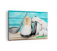 Quadro su Tela 100x70cm golf palla erba sport Stampe Immagini Quadri Murale