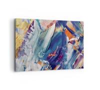 Quadro su Tela 100x70cm I colori la pittura l'astrazione Stampe Immagini Murale