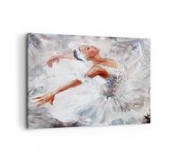 Quadro su Tela 100x70cm La donna danza balletto corpo Stampe Immagini Murale