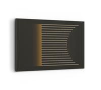 Quadro su Tela 100x70cm Moderno nero giallo Stampe Immagini Quadri Murale