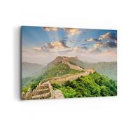 Quadro su Tela 100x70cm Muro Montagna asiatico Cina Stampe Immagini Murale