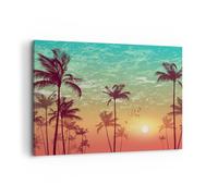 Quadro su Tela 100x70cm orizzonte linea costiera noce di cocco Sky Stampe Murale