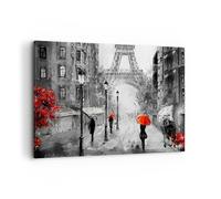 Quadro su Tela 100x70cm Parigi città casa Stampe Immagini Quadri Moderni Murale