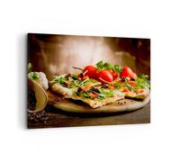 Quadro su Tela 100x70cm Pizza vegetariano italia cibo Stampe Immagini Murale