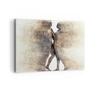 Quadro su Tela 100x70cm Stampe da Parete polvere donna uomo amore Grandi Decorazione Murale Camera da Letto Cucina 1 pezzo Quadri Moderni Soggiorno Grafica Immagini Wall Art Canvas AA100x70-3102