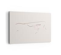 Quadro su Tela 100x70cm Schizzo Nudità Donna Stampe Immagini Quadri Murale
