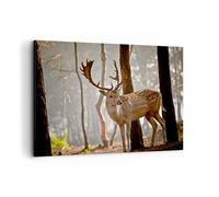 Quadro su Tela 100x70cm Stampe da Parete Fawn cervo animale selvatico Grandi Decorazione Murale Camera da Letto Cucina 1 pezzo Quadri Moderni Soggiorno Grafica Immagini Wall Art Canvas AA100x70-2400