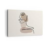 Quadro su Tela 100x70cm Stampe da Parete Linea Arte Boho Grandi Decorazione Murale Camera da Letto Cucina 1 pezzo Quadri Moderni Soggiorno Grafica Immagini Wall Art Canvas AA100x70-4728