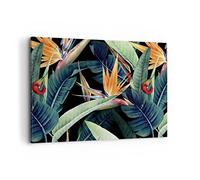 Quadro su Tela 100x70cm Pianta tropicale fiore Stampe Immagini Quadri Murale