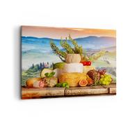 Quadro su Tela 100x70cm Toscana formaggio frutta italia Stampe Immagini Murale