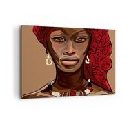 Quadro su Tela 100x70cm una donna Africa Stampe Immagini Quadri Moderni Murale