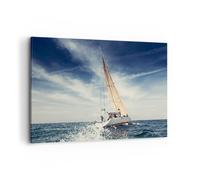 Quadro su Tela 100x70cm Stampe da Parete Vela yacht viaggio Grandi Decorazione Murale Camera da Letto Cucina 1 pezzo Quadri Moderni Soggiorno Grafica Immagini Wall Art Canvas AA100x70-2797