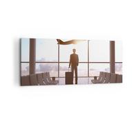 Quadro su Tela 120x50cm Aeroporto sala architettura vetro Stampe Immagini Murale