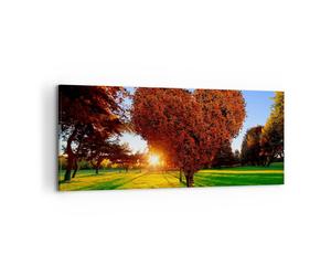 Quadro su Tela 120x50cm Albero parco primavera cuore Stampe Immagini Murale