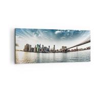 Quadro su Tela 120x50cm America appartamento architettura costruzione Murale