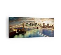 Quadro su Tela 120x50cm America Architettura New York Stampe Immagini Murale