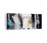 Quadro su Tela 120x50cm Architettura Paesaggio Strada Stampe Immagini Murale