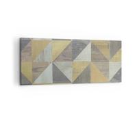 Quadro su Tela 120x50cm Astrazione Geometrica Triangoli Stampe Immagini Murale