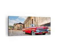 Quadro su Tela 120x50cm Auto classico cuba chevrolet Stampe Immagini Murale