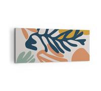 Quadri Moderni Soggiorno Boho Minimalista Foglia Quadro su Tela 120x50cm Stampe da Parete Camera da Letto Cucina 1 pezzo Wall Art Canvas Grandi Decorazione Murale Grafica Immagini AB120x50-5850