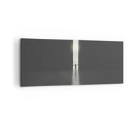 Quadro su Tela 120x50cm Cancello Uomo Luce Stampe Immagini Quadri Moderni Murale