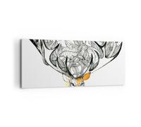 Quadro su Tela 120x50cm Caro Selvaggio floreale foresta Stampe Immagini Murale
