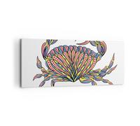 Quadro su Tela 120x50cm cibo illustrazione natura coperture Stampe Murale