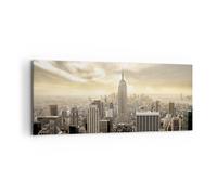 Quadro su Tela 120x50cm Città Grattacieli Manhattan New York Stampe Murale