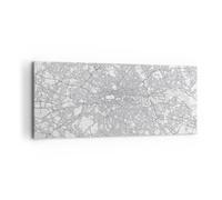 Quadro su Tela 120x50cm Città mappa Londra Stampe Immagini Quadri Moderni Murale