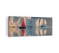 Quadro su Tela 120x50cm Ghiacciaio Oceano Groenlandia Stampe Immagini Murale