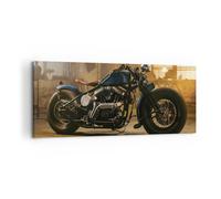 Quadro su Tela 120x50cm Harley-Davidson moto motore Stampe Immagini Murale