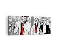 Quadro su Tela 120x50cm jazz musica musicista Stampe Immagini Quadri Murale