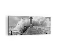 Quadro su Tela 120x50cm Lanterna Mare Portogallo Stampe Immagini Quadri Murale