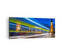 Quadro su Tela 120x50cm Londra edificio del Parlamento Big Ben Stampe Murale