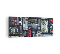 Quadro su Tela 120x50cm ricevitore radio Stampe Immagini Quadri Moderni Murale