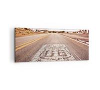 Quadro su Tela 120x50cm USA percorso 66 viaggio Stampe Immagini Quadri Murale