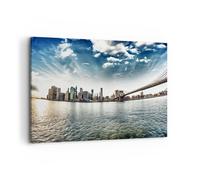 Quadro su Tela 120x80cm America appartamento architettura costruzione Murale