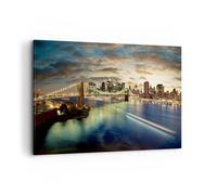Quadro su Tela 120x80cm America Architettura New York Stampe Immagini Murale