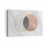 Quadro su Tela 120x80cm Astrazione Forme Pezzo Stampe Immagini Quadri Murale