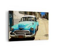 Quadro su Tela 120x80cm Auto classico cuba avana Stampe Immagini Quadri Murale